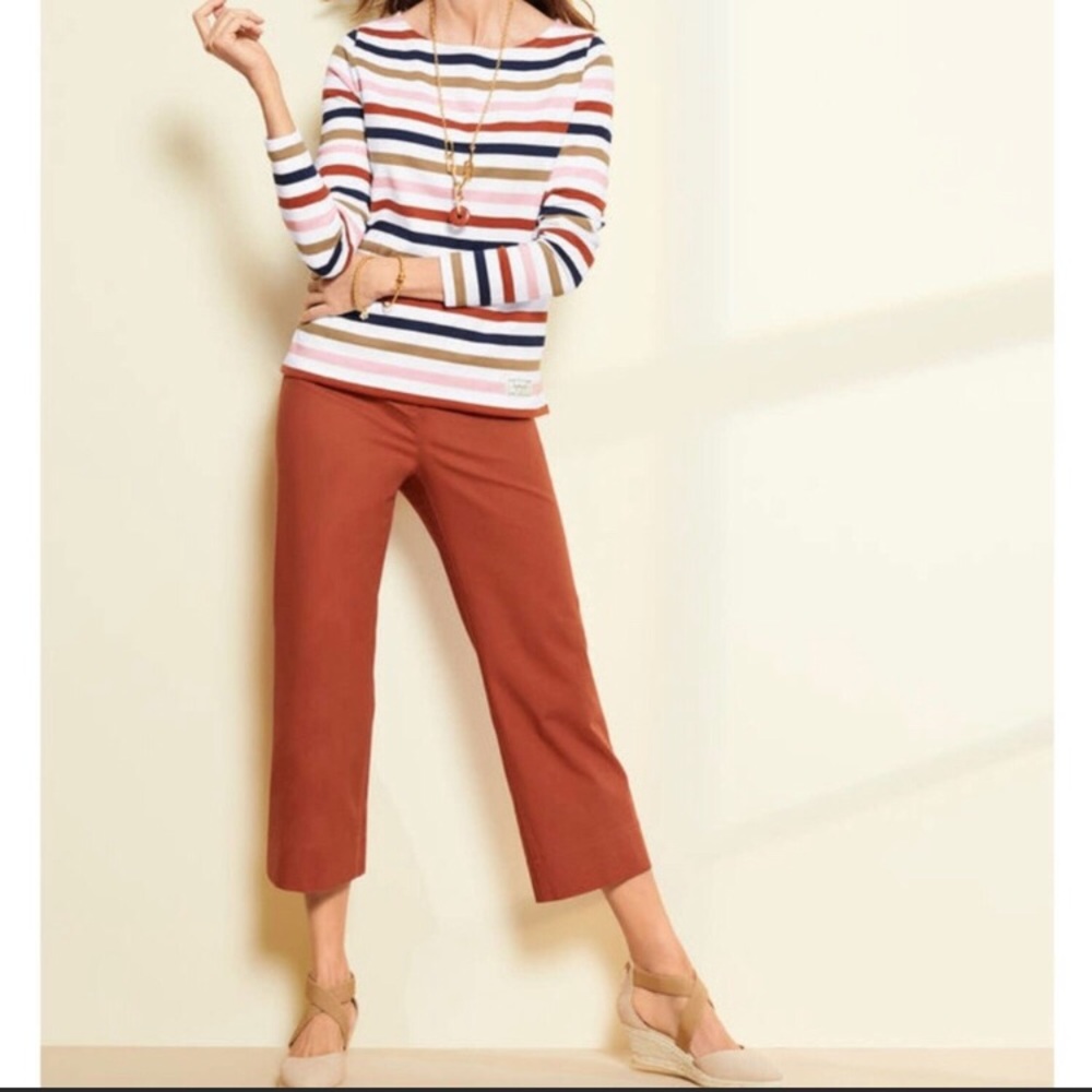 Talbot's WIDE LEG CROP CHINOS pants New!